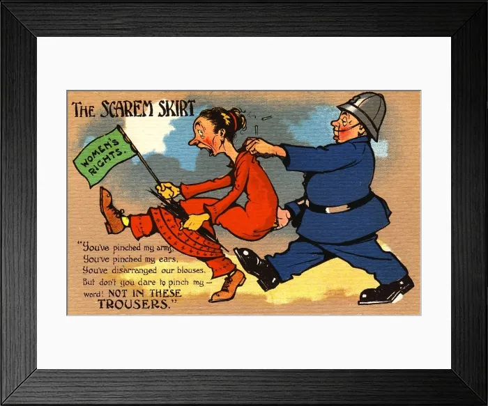 Framed Print : Scarem Skirt Postcard Framed Print : Scarem Skirt Postcard