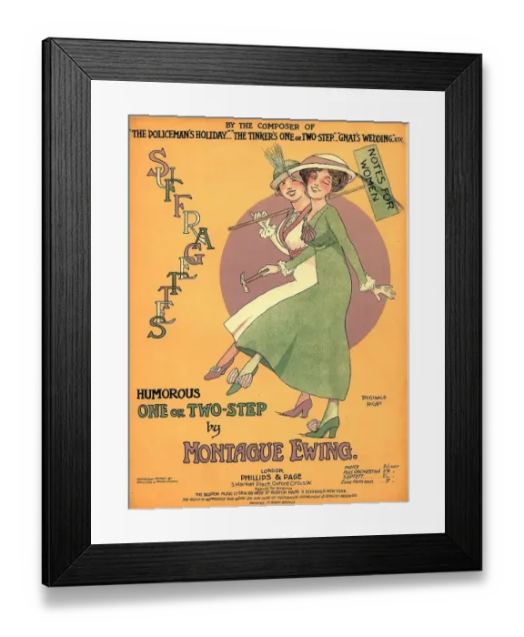 Framed Print : Suffragettes Two Step Framed Print : Suffragettes Two Step