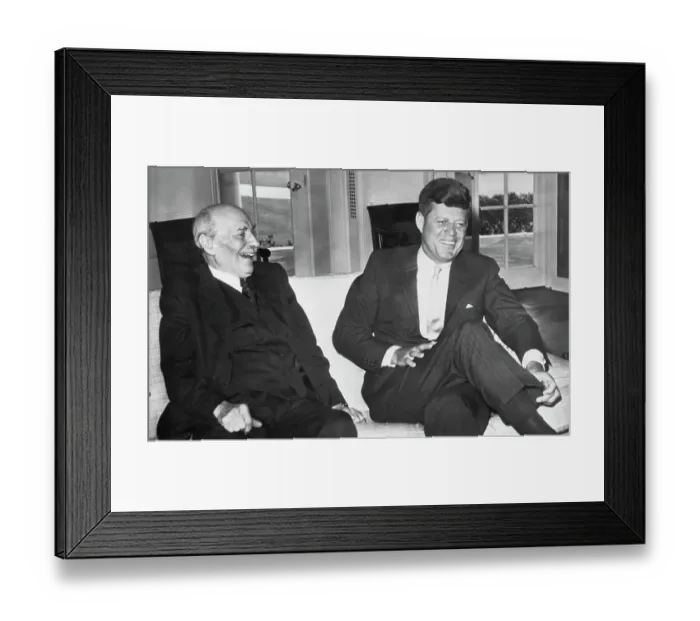 Framed Print : Kennedy And Lord Clement Atlee Framed Print : Kennedy And Lord Clement Atlee
