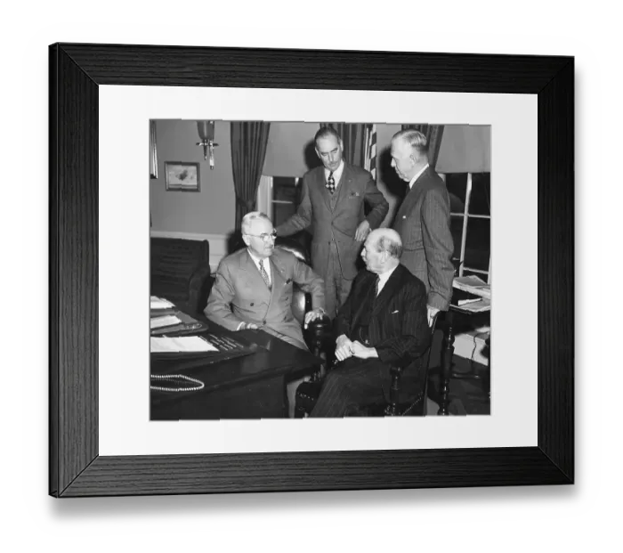Framed Print : Truman & Attlee Discuss NATO Framed Print : Truman & Attlee Discuss NATO