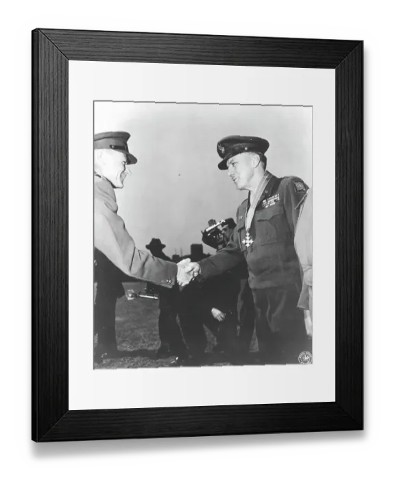 Framed Print : Lt Gen Gairdner Congratulates Brig Gen Back Framed Print : Lt Gen Gairdner Congratulates Brig Gen Back