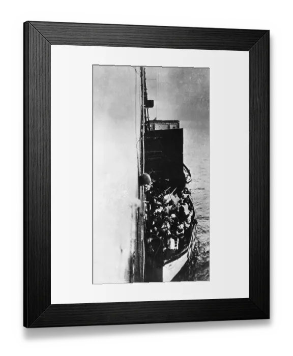 Framed Print : Titanic Survivors Board Carpathia Framed Print : Titanic Survivors Board Carpathia