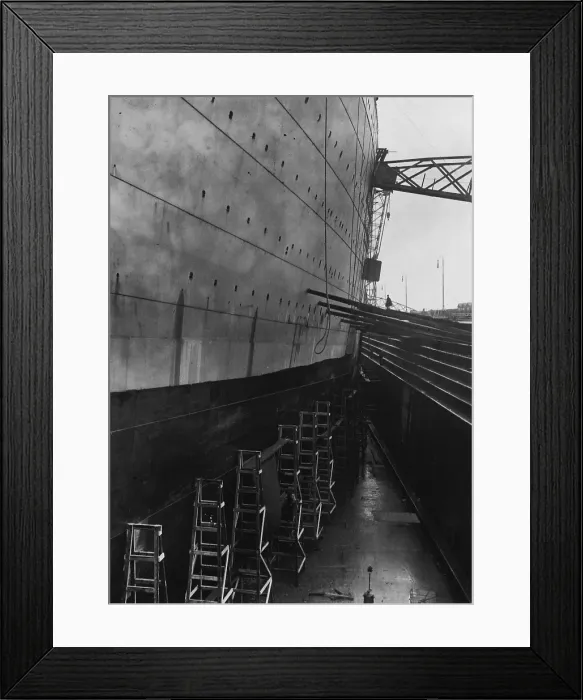 Framed Print : Titanic In Dry Dock Framed Print : Titanic In Dry Dock