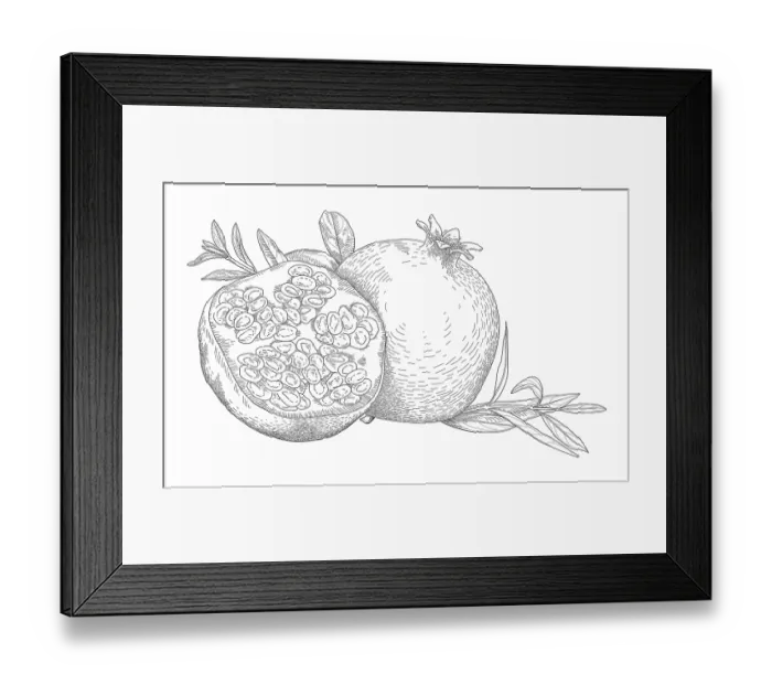 Framed Print : Pomegranates