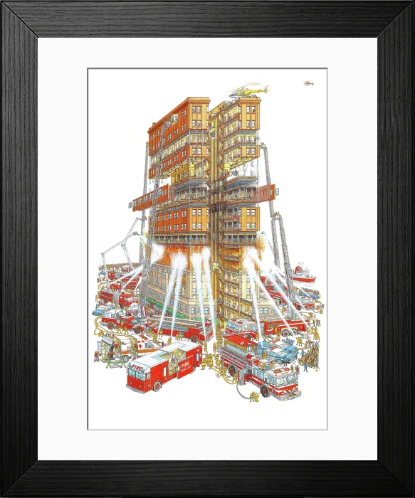 Framed Print : Astrology icons - elements - fire