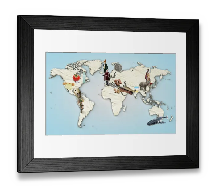 Framed Print : Hystoric Health map