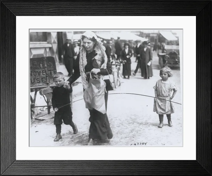 Framed Print : Lusitania Survivors:Mother with Two Children Framed Print : Lusitania Survivors:Mother with Two Children