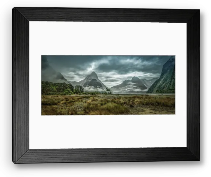 Framed Print : mighty moody Mitre Peak, Fiordland, New Zealand [ Framed Print : mighty moody Mitre Peak, Fiordland, New Zealand [