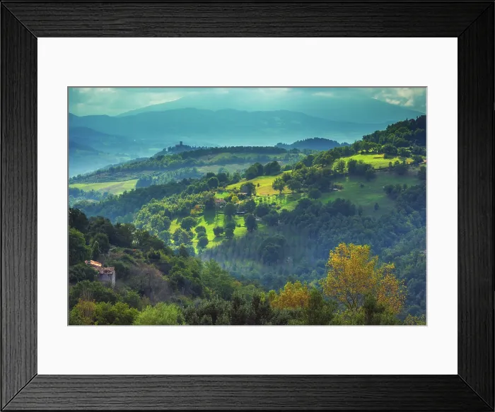 Framed Print : Landscape in Umbria, Italy Framed Print : Landscape in Umbria, Italy
