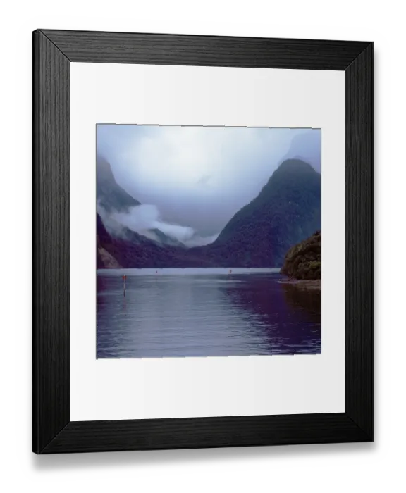 Framed Print : Morning fog and clouds on Milford Sound Framed Print : Morning fog and clouds on Milford Sound
