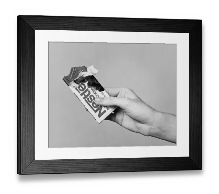Framed Print : Bitten Chocolate Bar Framed Print : Bitten Chocolate Bar