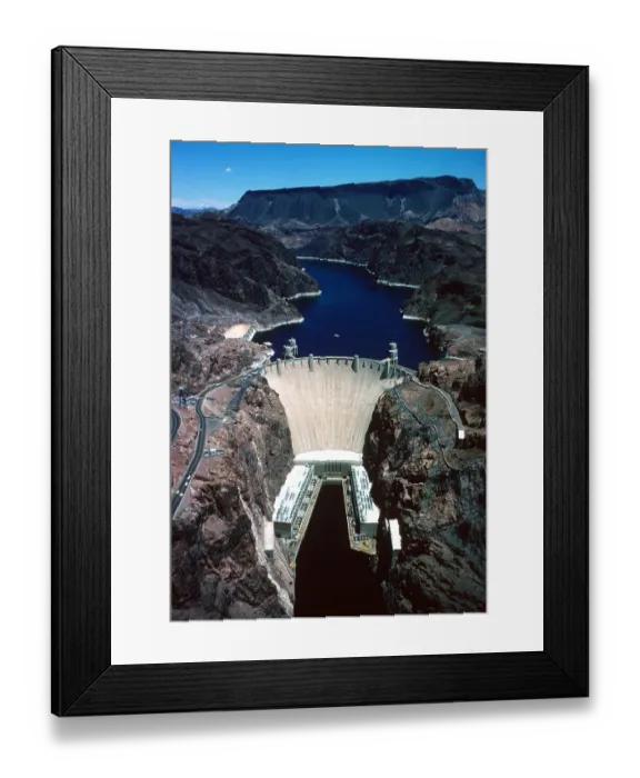 Framed Print : Aerial View Of The Hoover Dam