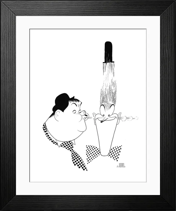 Framed Print : Caricature Of Stan Laurel and Oliver Hardy Framed Print : Caricature Of Stan Laurel and Oliver Hardy