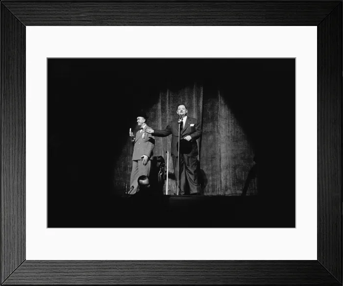 Framed Print : Laurel And Hardy On Stage Framed Print : Laurel And Hardy On Stage