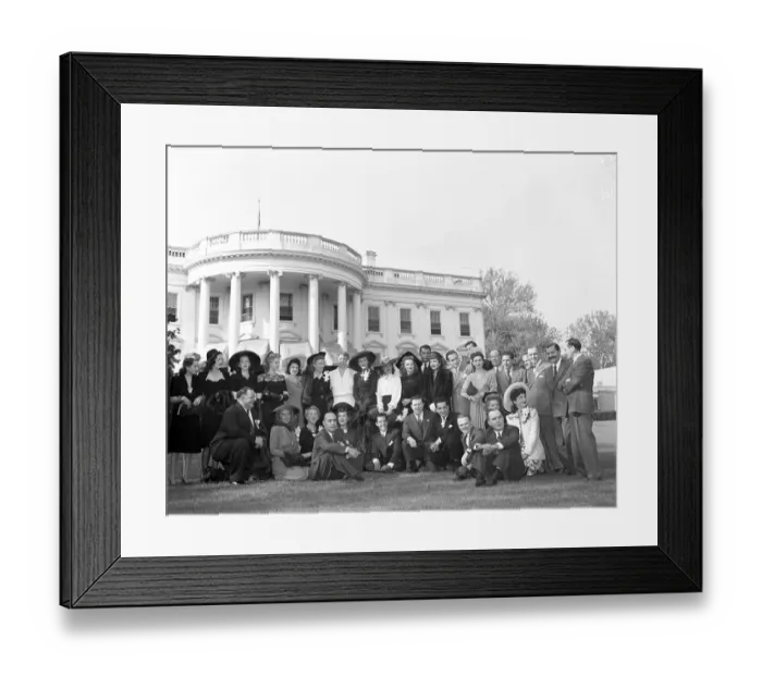 Framed Print : Hollywood Victory Caravan at the White House Framed Print : Hollywood Victory Caravan at the White House
