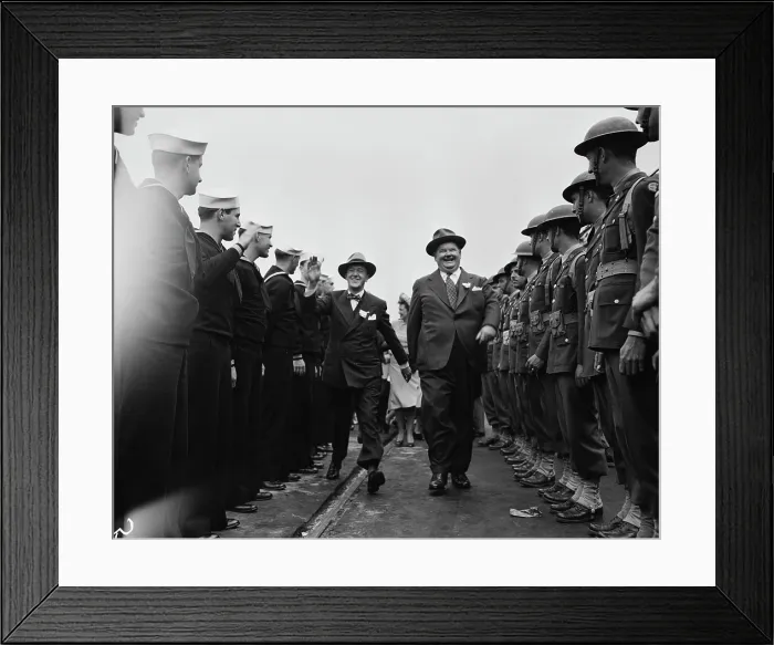 Framed Print : Laurel And Hardy & The Military Framed Print : Laurel And Hardy & The Military