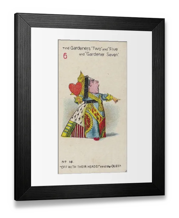 Framed Print : Collectible tobacco card, Alice in Wonderland set, Carreras Cigarettes tobacco card, 1930