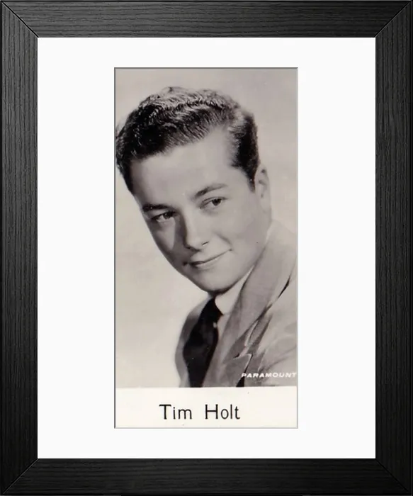 Framed Print : Tim Holt, Film Stars series, collectible C T Bridgewater cigarette card, 1940
