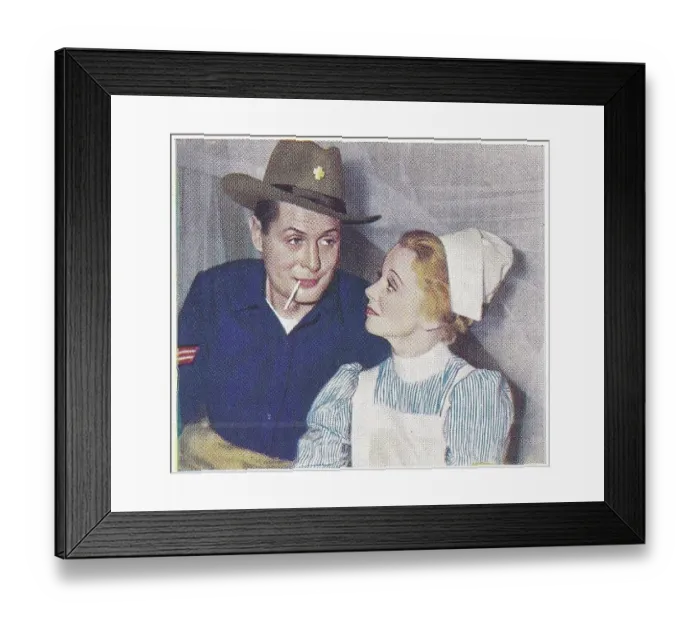 Framed Print : Collectible cigarette card, Famous Love Scenes series, 1939 Framed Print : Collectible cigarette card, Famous Love Scenes series, 1939
