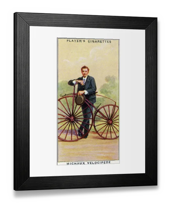 Framed Print : Collectible cigarette card, Cycling series, 1939 Framed Print : Collectible cigarette card, Cycling series, 1939