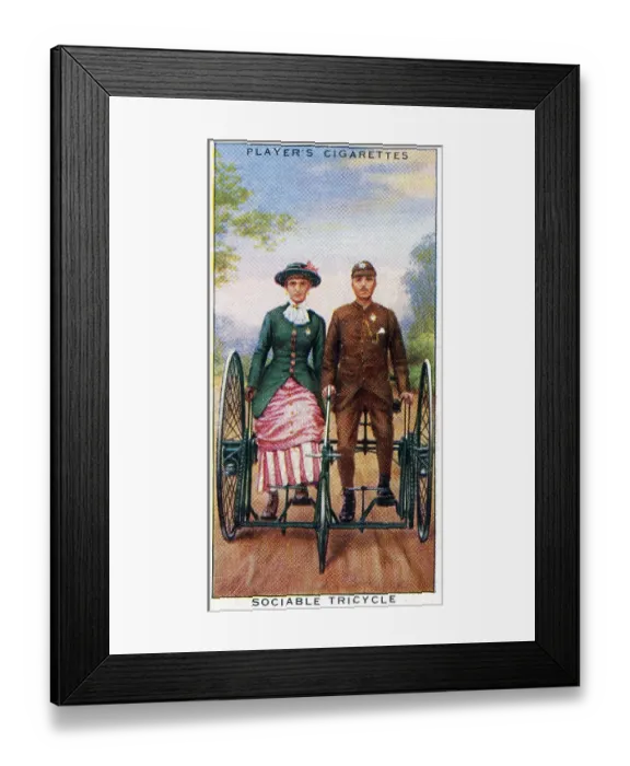 Framed Print : Collectible cigarette card, Cycling series, 1939