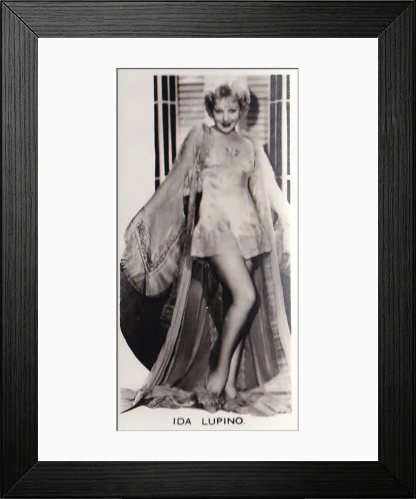 Framed Print : Ida Lupino, Film Stars series, collectible Carerras cigarette card, 1938 Framed Print : Ida Lupino, Film Stars series, collectible Carerras cigarette card, 1938