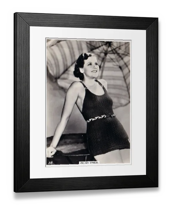 Framed Print : Zelma O'Neal, BAT Modern Beauties Collectible Tobacco Card, 1938