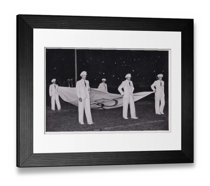 Framed Print : Collectible vintage German cigarette card, 1936 Berlin Olympics Framed Print : Collectible vintage German cigarette card, 1936 Berlin Olympics