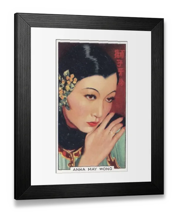 Framed Print : Anna May Wong, Portraits of Famous Stars series, collectible Gallaher cigarette card, 1935 Framed Print : Anna May Wong, Portraits of Famous Stars series, collectible Gallaher cigarette card, 1935