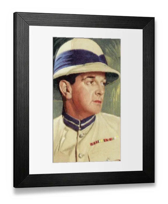 Framed Print : Leslie Banks, Portraits of Famous Stars series, collectible Gallaher cigarette card, 1935 Framed Print : Leslie Banks, Portraits of Famous Stars series, collectible Gallaher cigarette card, 1935