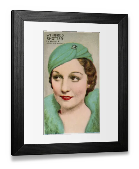 Framed Print : Winifred Shotter, Champions of Screen & Stage, collectible Gallaher cigarette card, 1935 Framed Print : Winifred Shotter, Champions of Screen & Stage, collectible Gallaher cigarette card, 1935