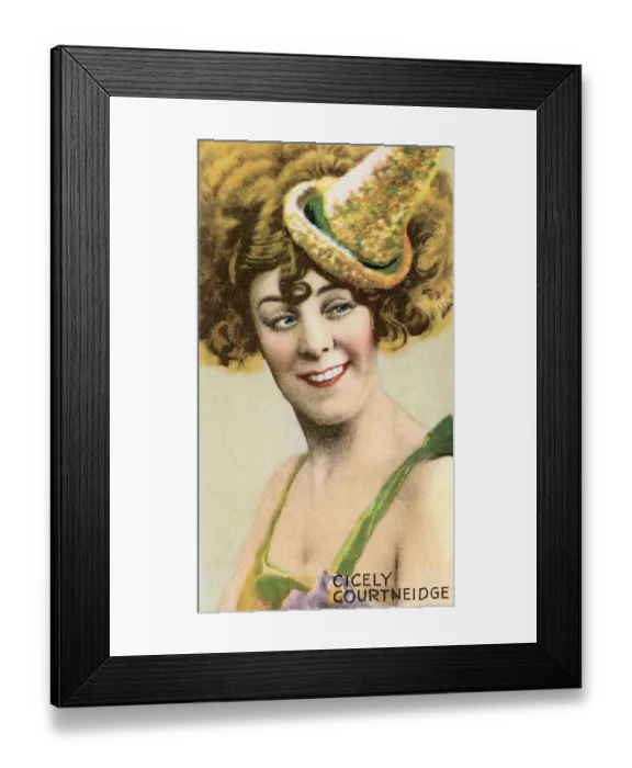 Framed Print : Cicely Courtneidge, Champions of Screen & Stage, collectible Gallaher cigarette card, 1935 Framed Print : Cicely Courtneidge, Champions of Screen & Stage, collectible Gallaher cigarette card, 1935