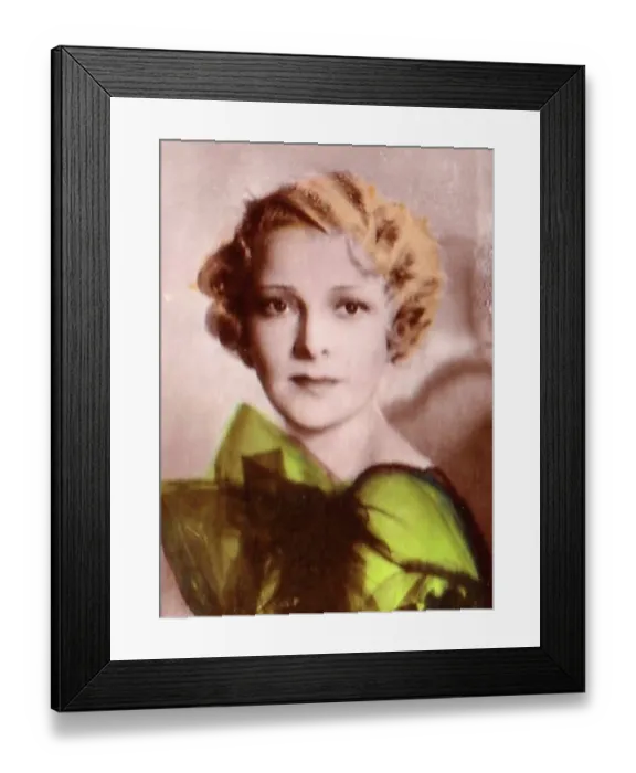 Framed Print : Helen Vinson, Film Stars series, collectible C T Bridgewater cigarette card, 1935 Framed Print : Helen Vinson, Film Stars series, collectible C T Bridgewater cigarette card, 1935