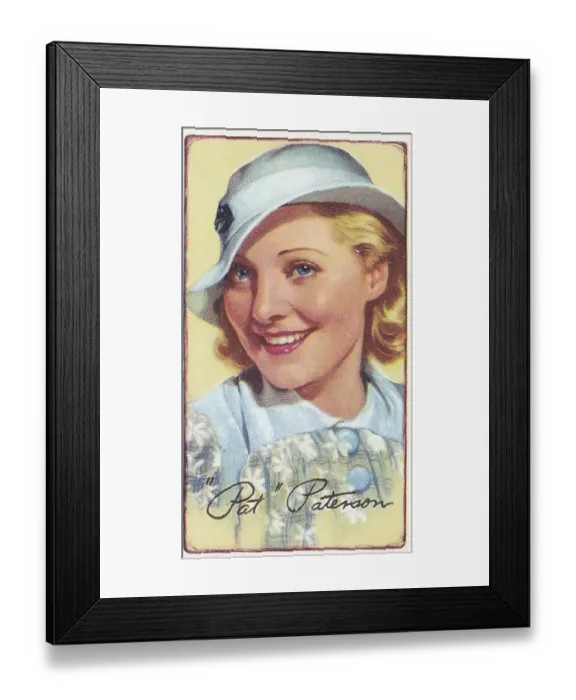 Framed Print : Pat Paterson, Signed Portraits of Famous Stars, collectible Gallaher cigarette card, 1935 Framed Print : Pat Paterson, Signed Portraits of Famous Stars, collectible Gallaher cigarette card, 1935