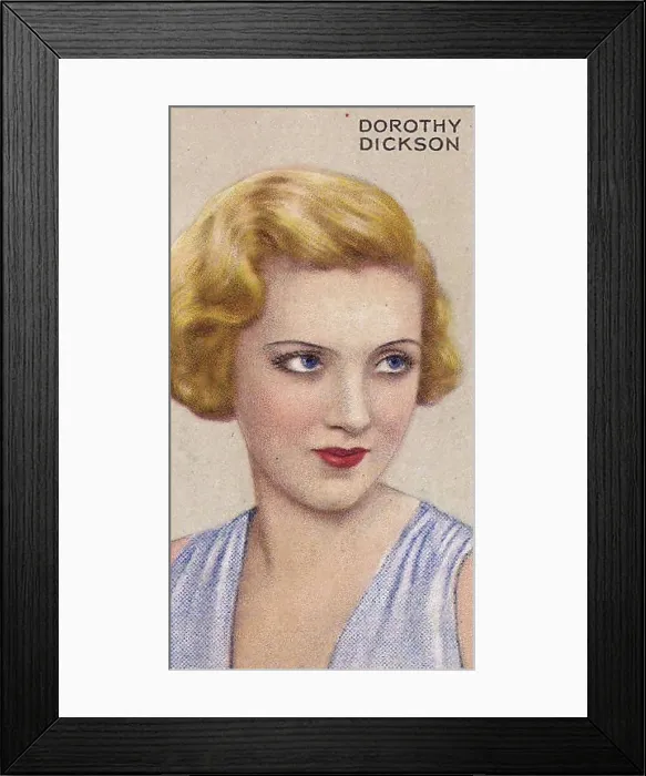 Framed Print : Dorothy Dickson, Stars of Screen & Stage, Collectible Gallaher Cigarette Card, 1935