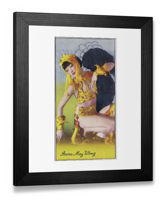 Framed Print : Anna May Wong, Famous Film Stars series, Collectible Carreras Cigarette Card, 1935 Framed Print : Anna May Wong, Famous Film Stars series, Collectible Carreras Cigarette Card, 1935