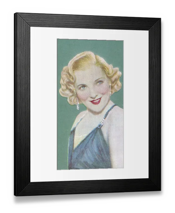 Framed Print : Pat Paterson, Film Favourites series, collectible Godfrey Phillips cigarette card, 1934 Framed Print : Pat Paterson, Film Favourites series, collectible Godfrey Phillips cigarette card, 1934