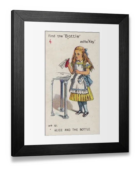 Framed Print : Collectible tobacco card, Alice in Wonderland set, Carreras Cigarettes tobacco card, 1930