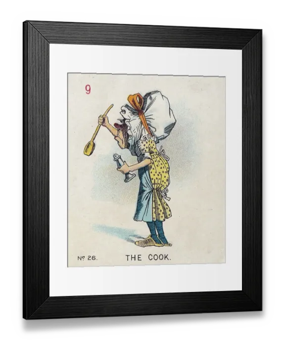 Framed Print : Collectible tobacco card, Alice in Wonderland set, Carreras Cigarettes tobacco card, 1930 Framed Print : Collectible tobacco card, Alice in Wonderland set, Carreras Cigarettes tobacco card, 1930