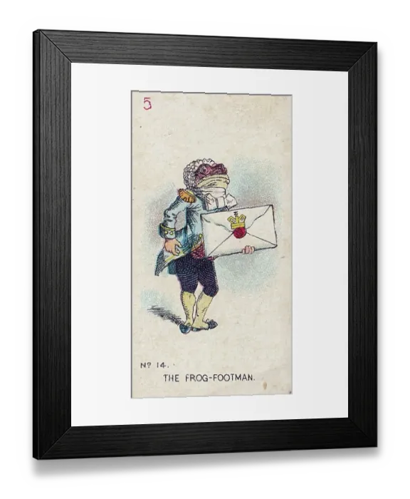 Framed Print : Collectible tobacco card, Alice in Wonderland set, Carreras Cigarettes tobacco card, 1930