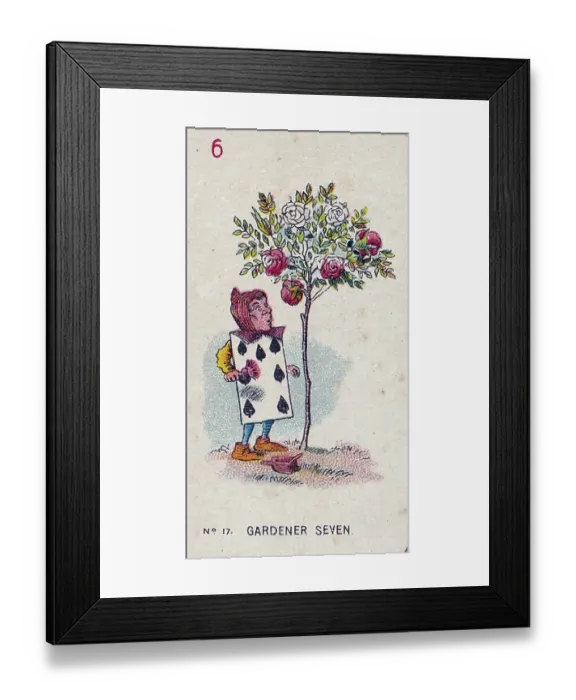 Framed Print : Collectible tobacco card, Alice in Wonderland set, Carreras Cigarettes tobacco card, 1930 Framed Print : Collectible tobacco card, Alice in Wonderland set, Carreras Cigarettes tobacco card, 1930