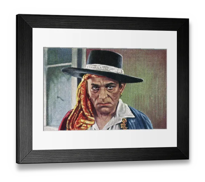 Framed Print : Collectible tobacco card, Lon Chaney, Salem Cigarettes, 1927