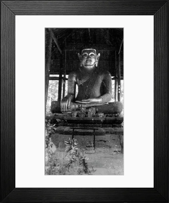 Framed Print : Collectible tobacco card, Ancient Buddha, Angkor Thom, Cambodia, Army Club Cigarettes, 1928-29 Framed Print : Collectible tobacco card, Ancient Buddha, Angkor Thom, Cambodia, Army Club Cigarettes, 1928-29