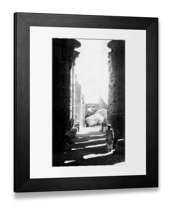 Framed Print : Collectible tobacco card, Karnak, Egypt, Army Club Cigarettes, 1928-29