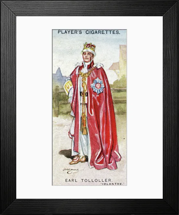 Framed Print : Gilbert and Sullivan production of Iolanthe, on Player's Cigarettes tobacco card, 1925 Framed Print : Gilbert and Sullivan production of Iolanthe, on Player's Cigarettes tobacco card, 1925