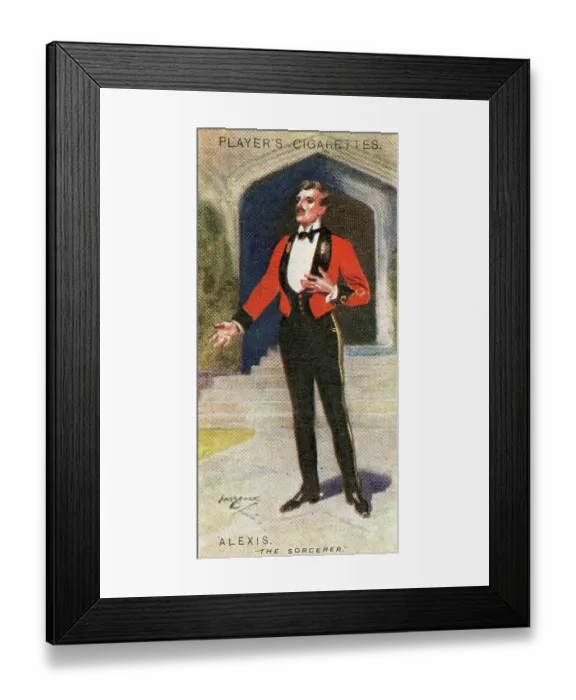 Framed Print : Gilbert and Sullivan production of The Sorcerer, on Player's Cigarettes tobacco card, 1925 Framed Print : Gilbert and Sullivan production of The Sorcerer, on Player's Cigarettes tobacco card, 1925
