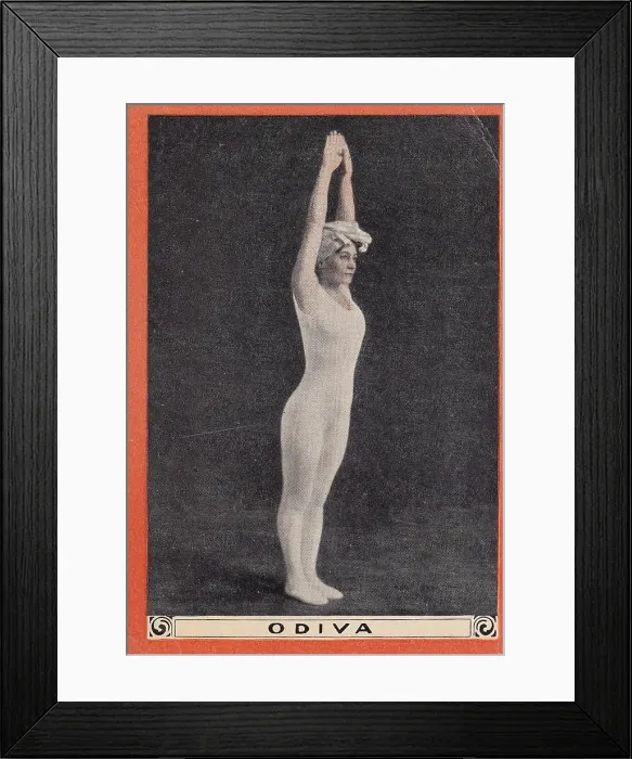 Framed Print : Odiva, Champion Women Swimmers series, Pan Handle Scrap, collectible cigarette card, 1913 Framed Print : Odiva, Champion Women Swimmers series, Pan Handle Scrap, collectible cigarette card, 1913