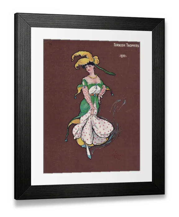 Framed Print : Fashions of 1810, Turkish Trophies Cigarette Card, 1903 Framed Print : Fashions of 1810, Turkish Trophies Cigarette Card, 1903