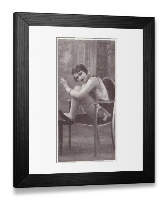 Framed Print : 1920s Flapper Beauty, Careless Moments series, collectible tobacco card, circa 1922 Framed Print : 1920s Flapper Beauty, Careless Moments series, collectible tobacco card, circa 1922