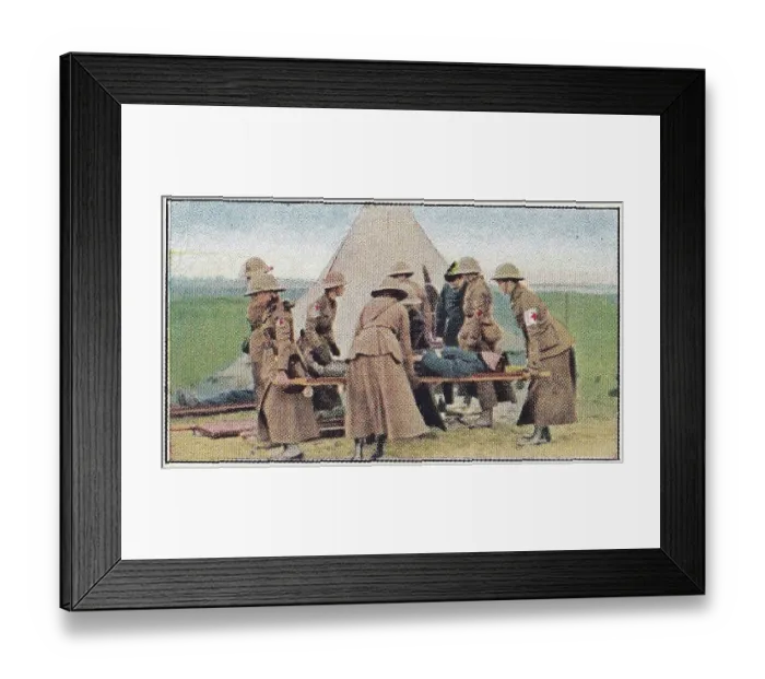 Framed Print : First Aid Nurses in North of France, World War I Scenes series, collectible Sweet Caporal Cigarettes card, 1914 Framed Print : First Aid Nurses in North of France, World War I Scenes series, collectible Sweet Caporal Cigarettes card, 1914